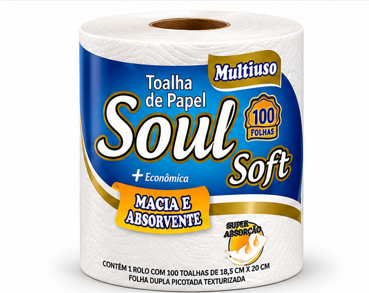 TOALLA DE PAPEL SOUL SOFT 100 PAÑOS